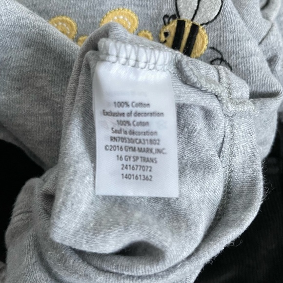 Bundle of 2 | Gymboree + Children’s Place | “Bee Happy” Onesie with Velour Pants - Picture 7 of 9